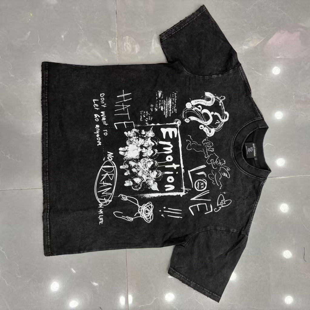Mixed Emotion Love Hate Dream Graphic T-Shirt ¡ª front