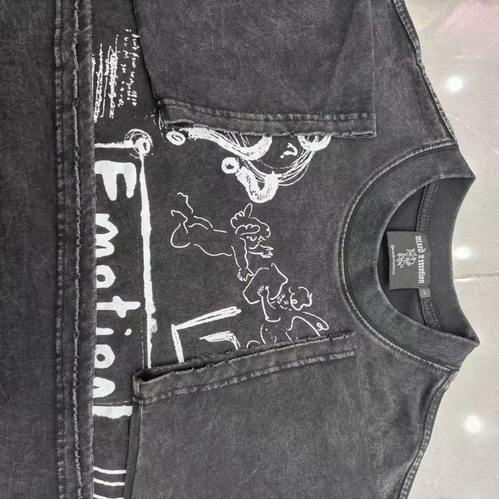 Mixed Emotion Love Hate Dream Graphic T-Shirt ¡ª neck_label
