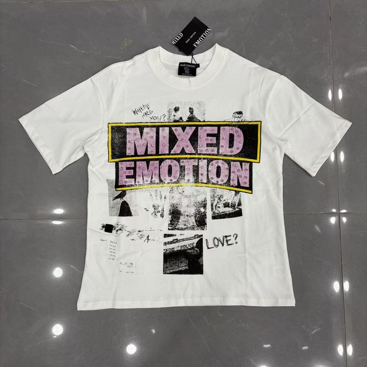 Mixed Emotion Short-Sleeve T-Shirt - White ¡ª hero