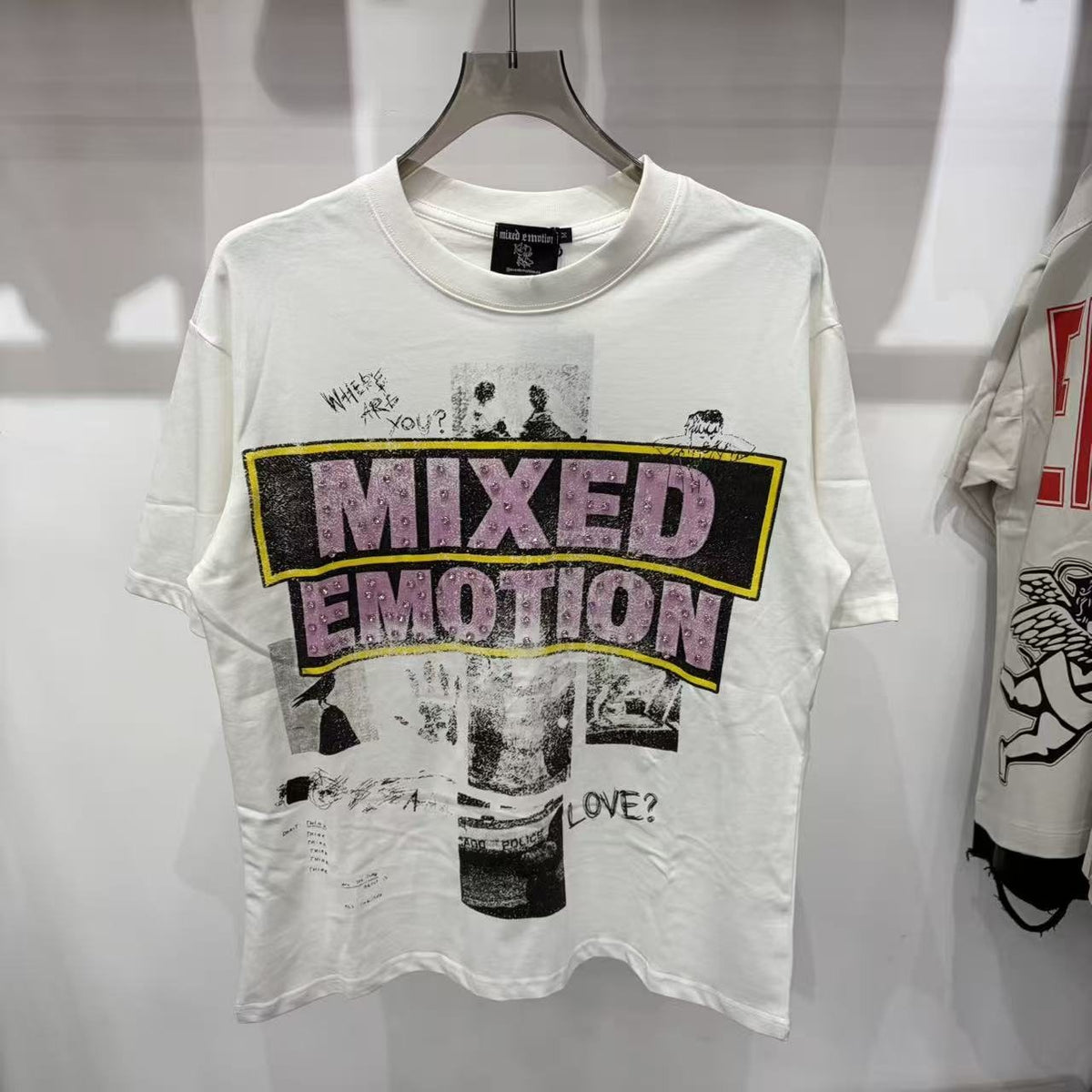 Mixed Emotion Short-Sleeve T-Shirt - White ¡ª context
