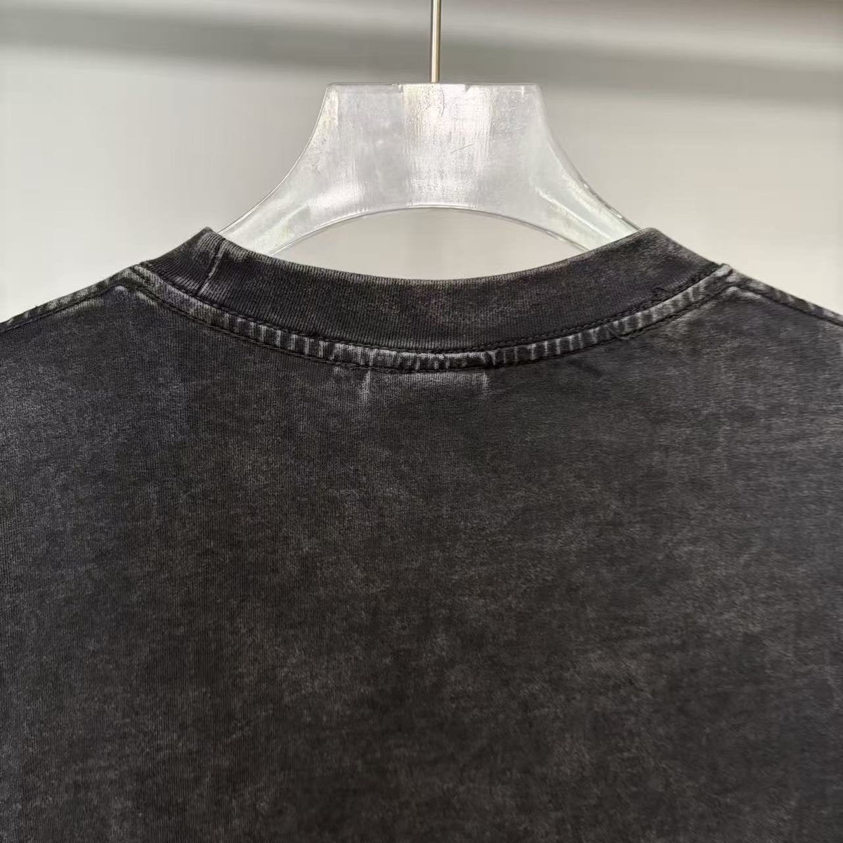 TRIPLE SEVENS Charcoal Ghost Graphic T-Shirt ¡ª fabric_closeup