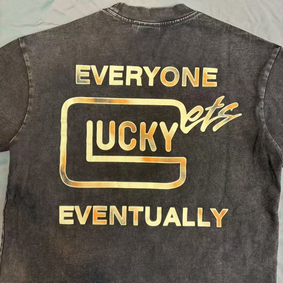 TRIPLE SEVENS Lucky Eventually Washed Graphic T-Shirt ¡ª detail