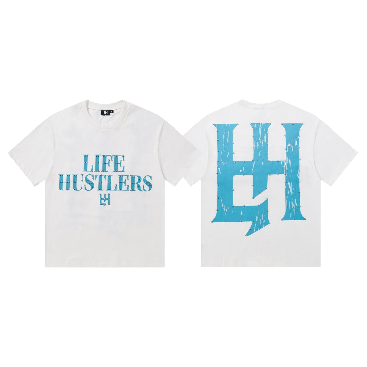 Life Hustlere Blue HH Graphic T-Shirt ¡ª comparison