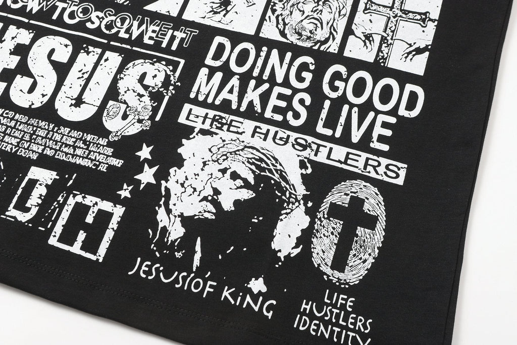 Life Hustlere Jesus Is King Graphic Short-Sleeve T-Shirt ¡ª detail