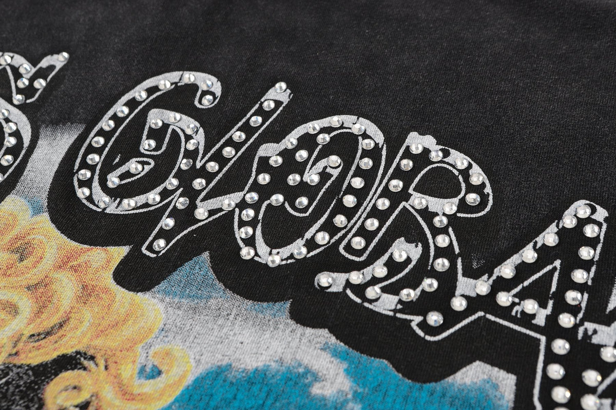 SAINT Washed Black Global Graphic T-Shirt ¡ª detail