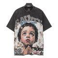 SAINT Washed Black Graphic T-Shirt ¡ª hero
