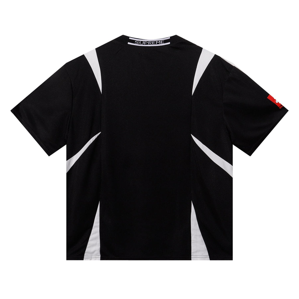 Supreme Black Soccer-Inspired Jersey Graphic T-Shirt ¡ª back