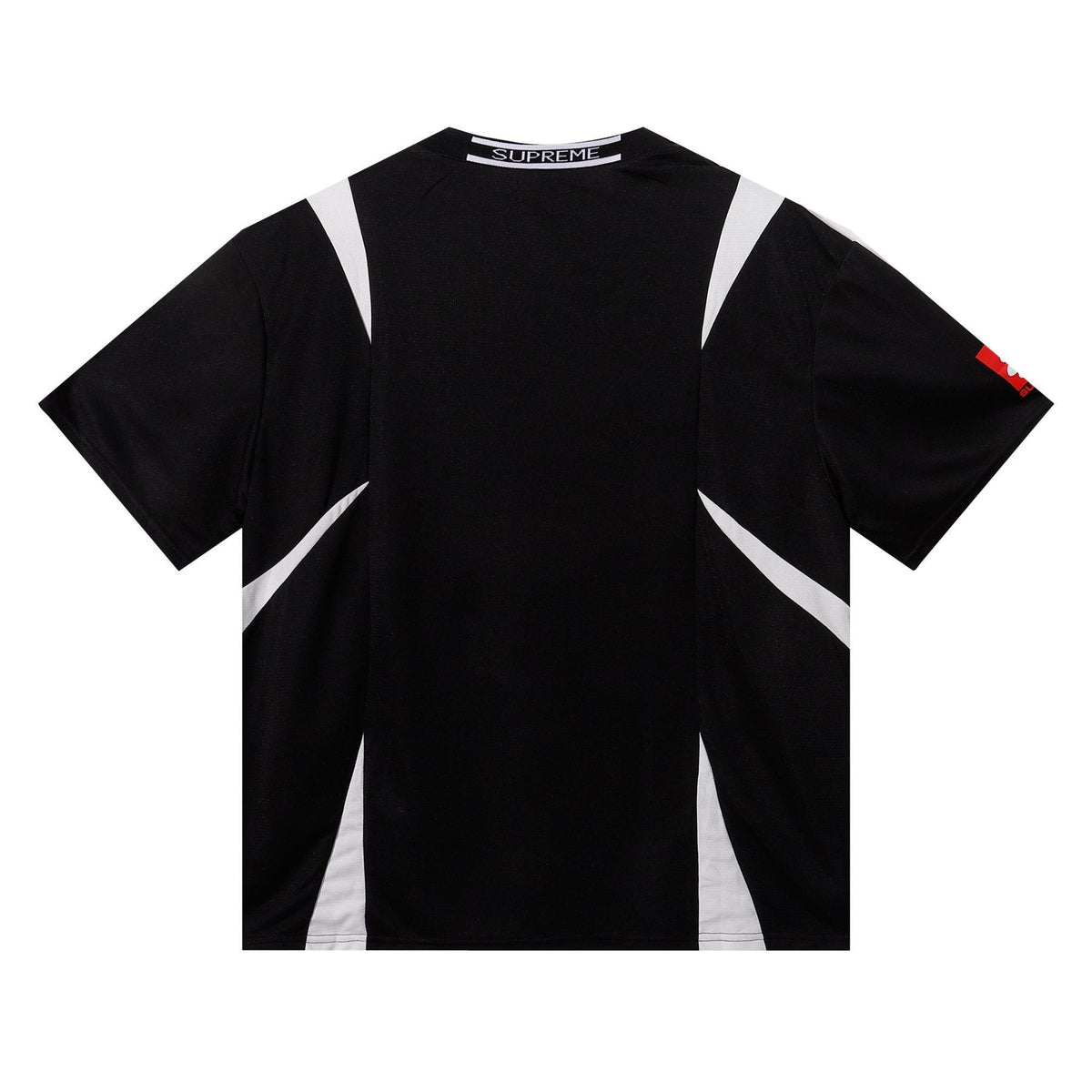 Supreme Black Soccer-Inspired Jersey Graphic T-Shirt ¡ª back