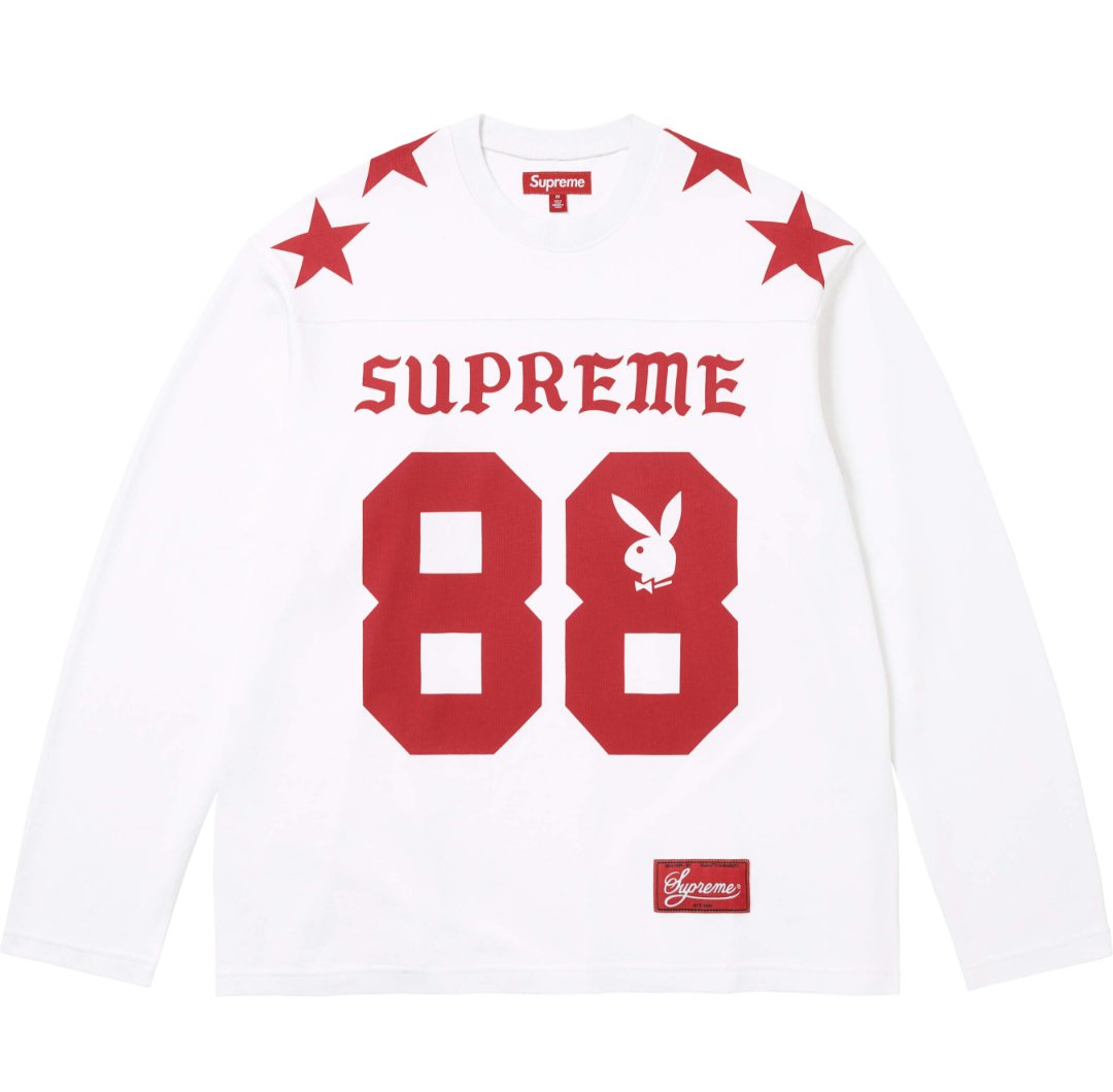 Supreme 88 Star Shoulder Long-Sleeve T-Shirt ¡ª front