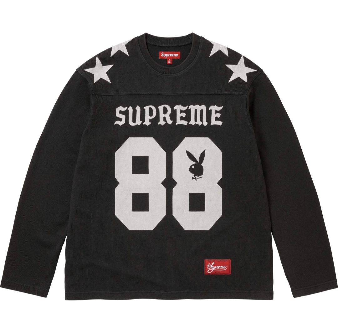 Supreme 88 Star Shoulder Long-Sleeve T-Shirt ¡ª front