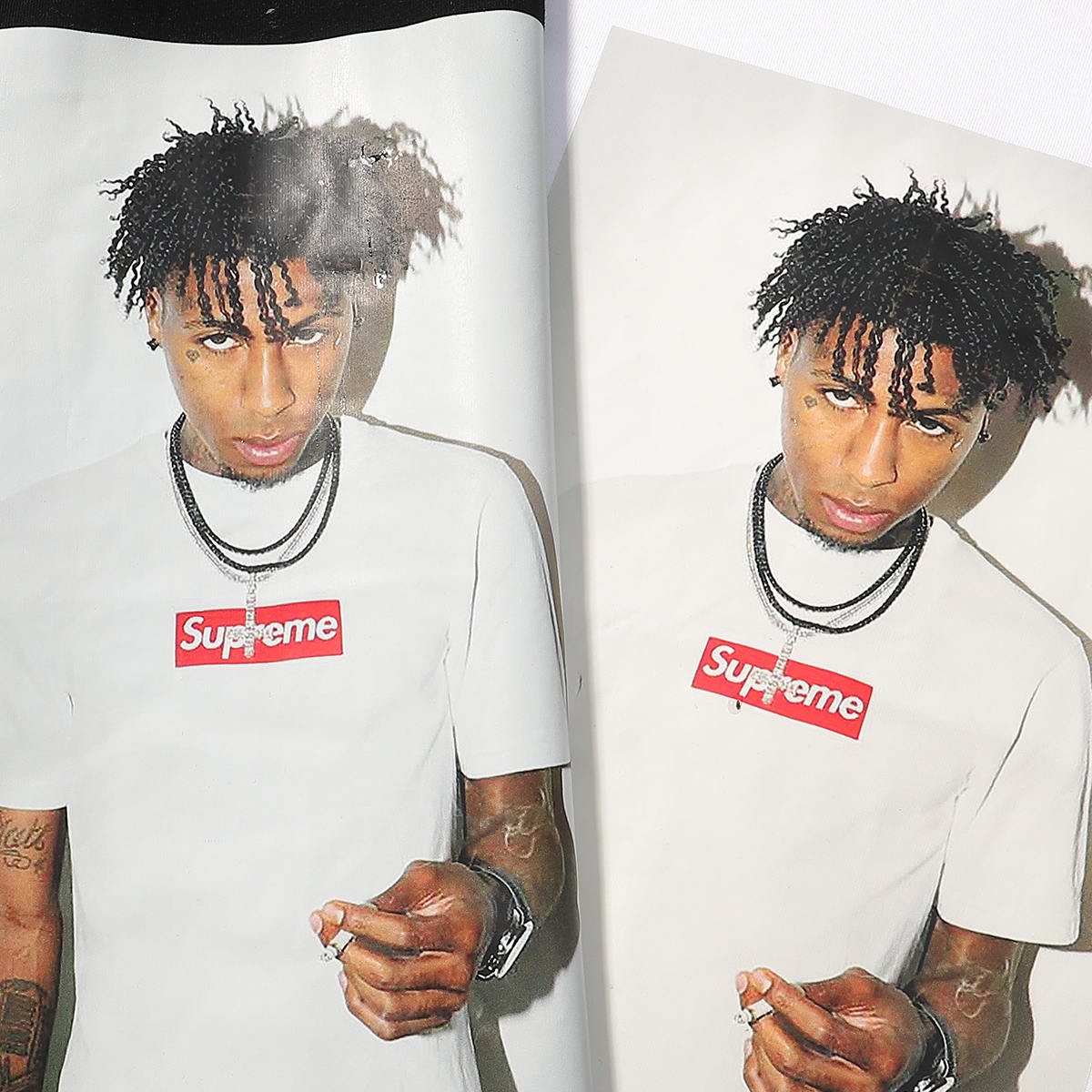 Supreme Rapper Portrait Graphic Short-Sleeve T-Shirt ¡ª context