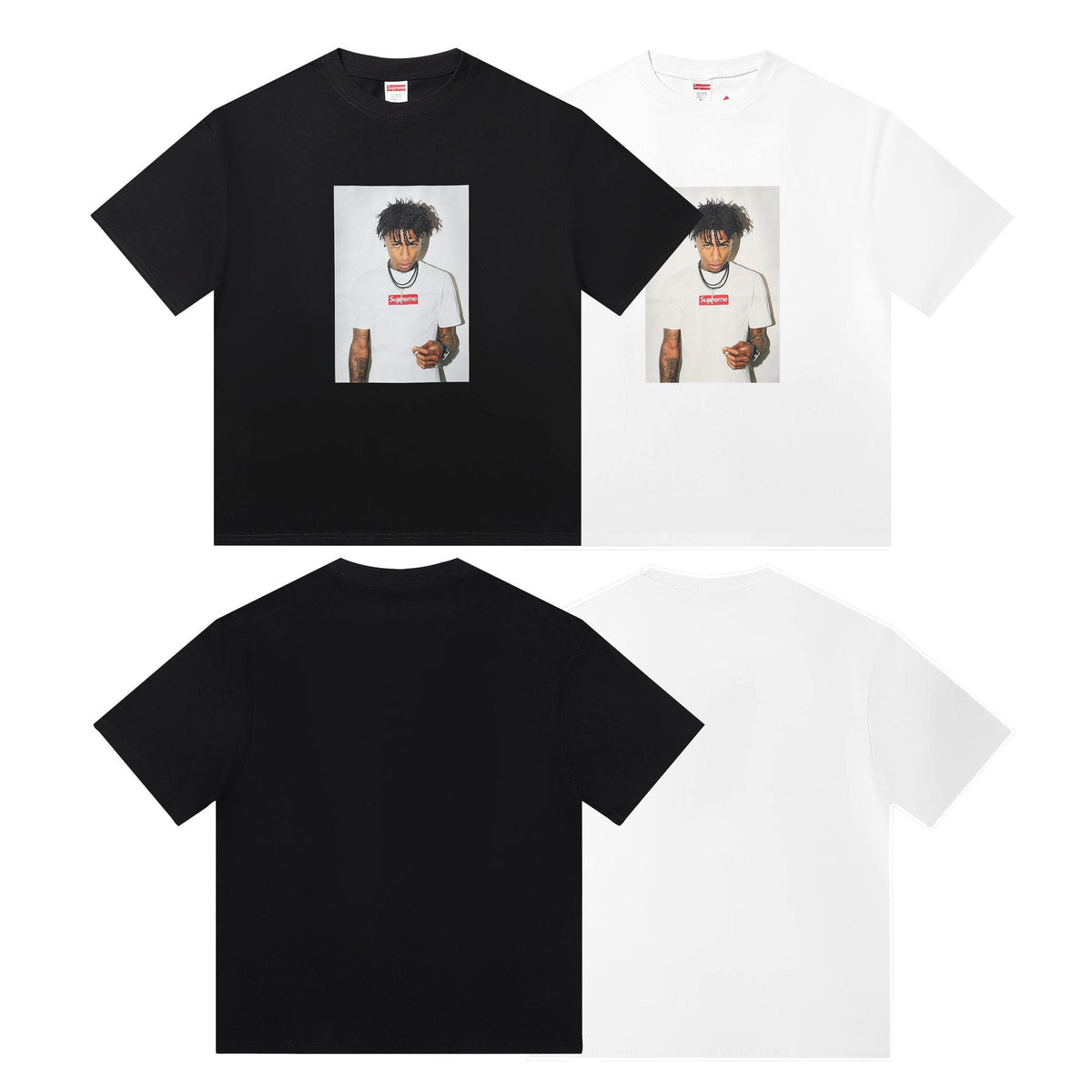 Supreme Rapper Portrait Graphic Short-Sleeve T-Shirt ¡ª comparison