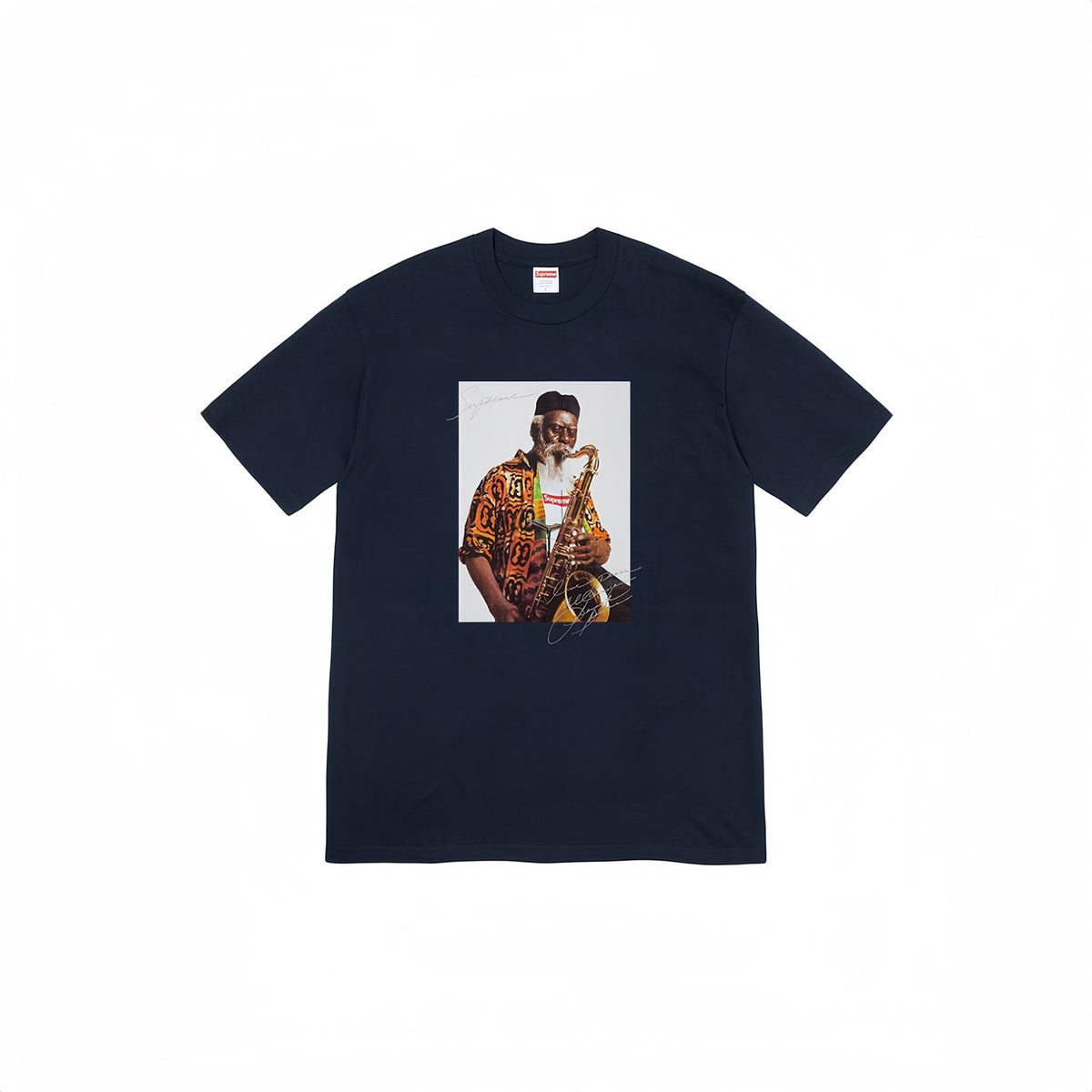 Supreme Pharoah Sanders Saxophone Graphic T-Shirt ¡ª front
