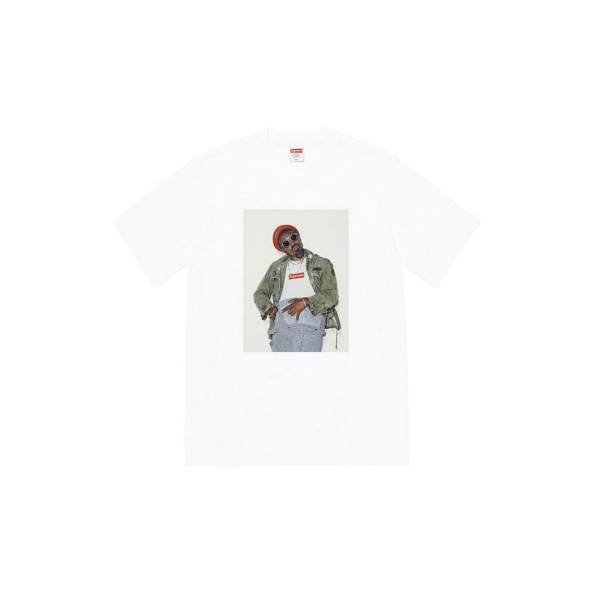 Supreme Andr¨¦ 3000 Portrait Graphic T-Shirt ¡ª front