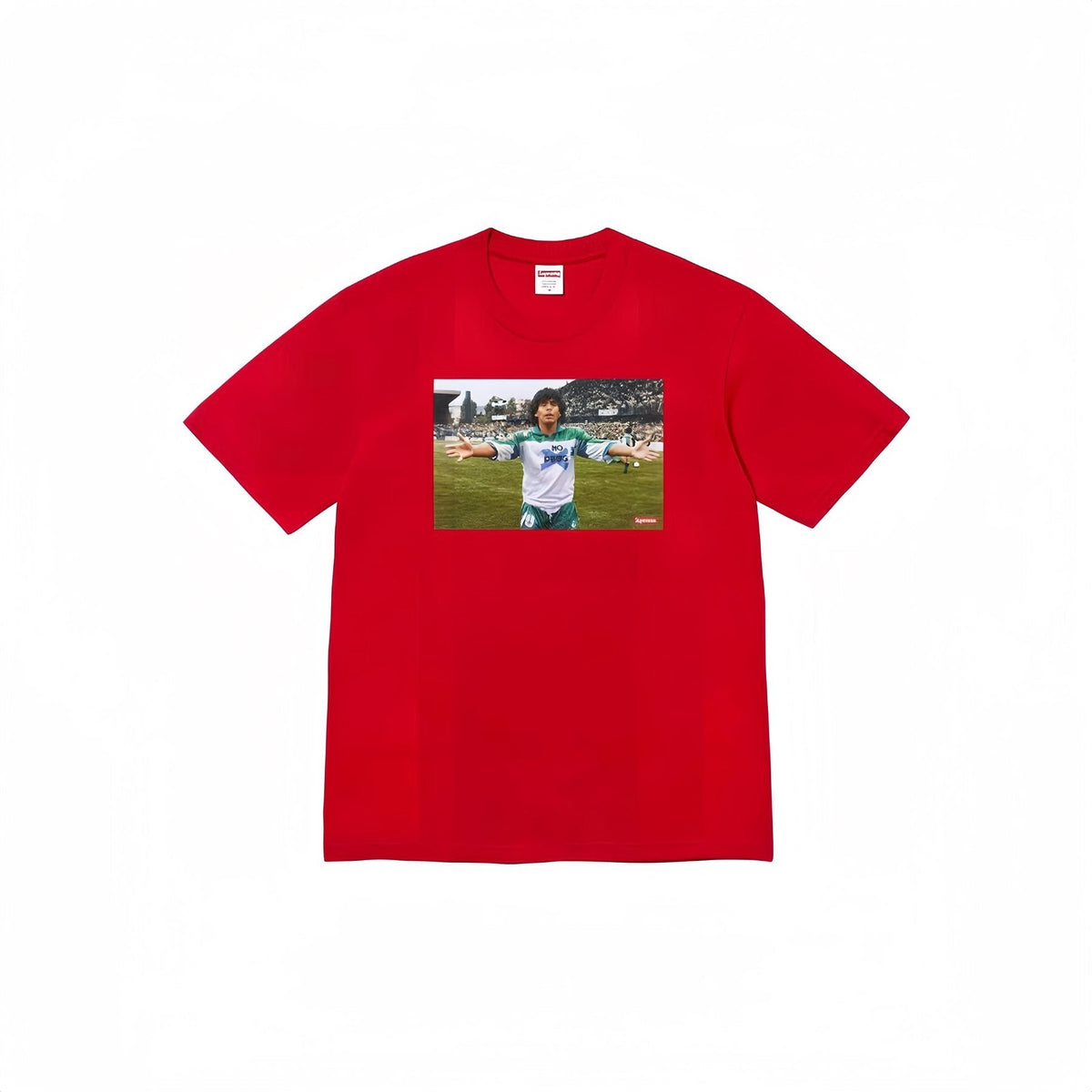 Supreme Maradona No Drug Graphic T-Shirt ¡ª front