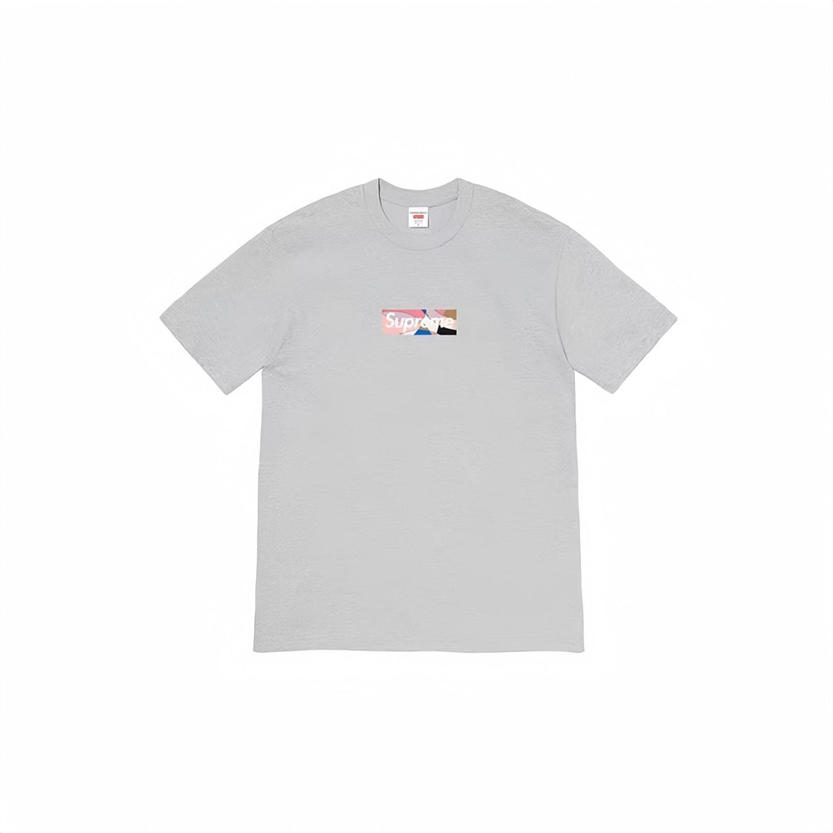 Supreme Pink Multicolor Box-Logo T-Shirt ¡ª front