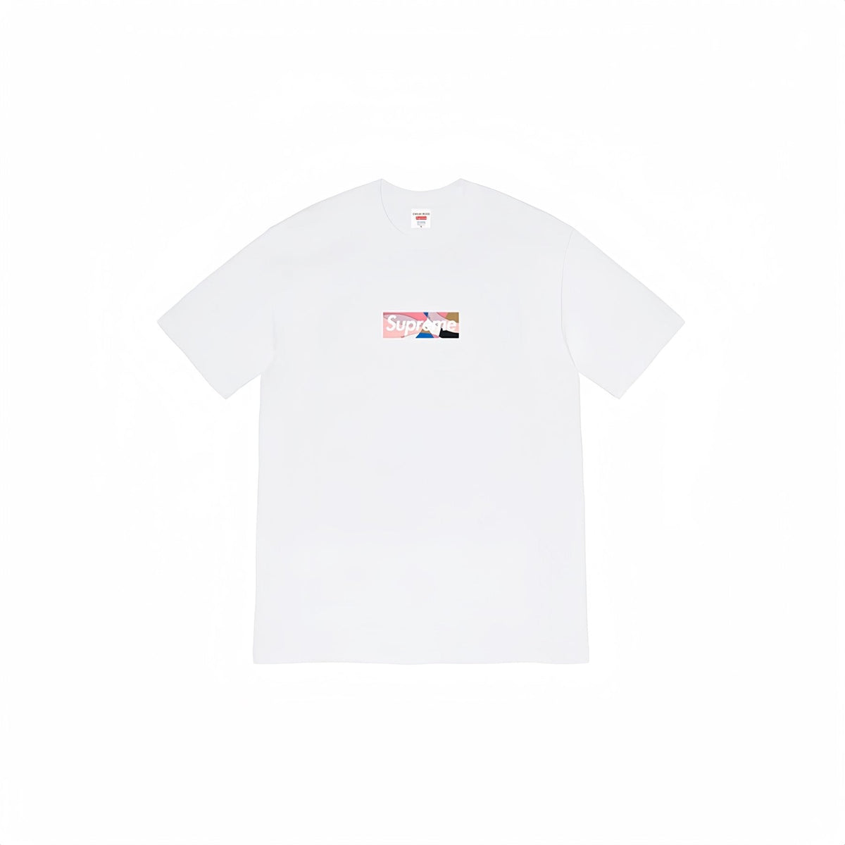 Supreme Pink Multicolor Box-Logo T-Shirt ¡ª front