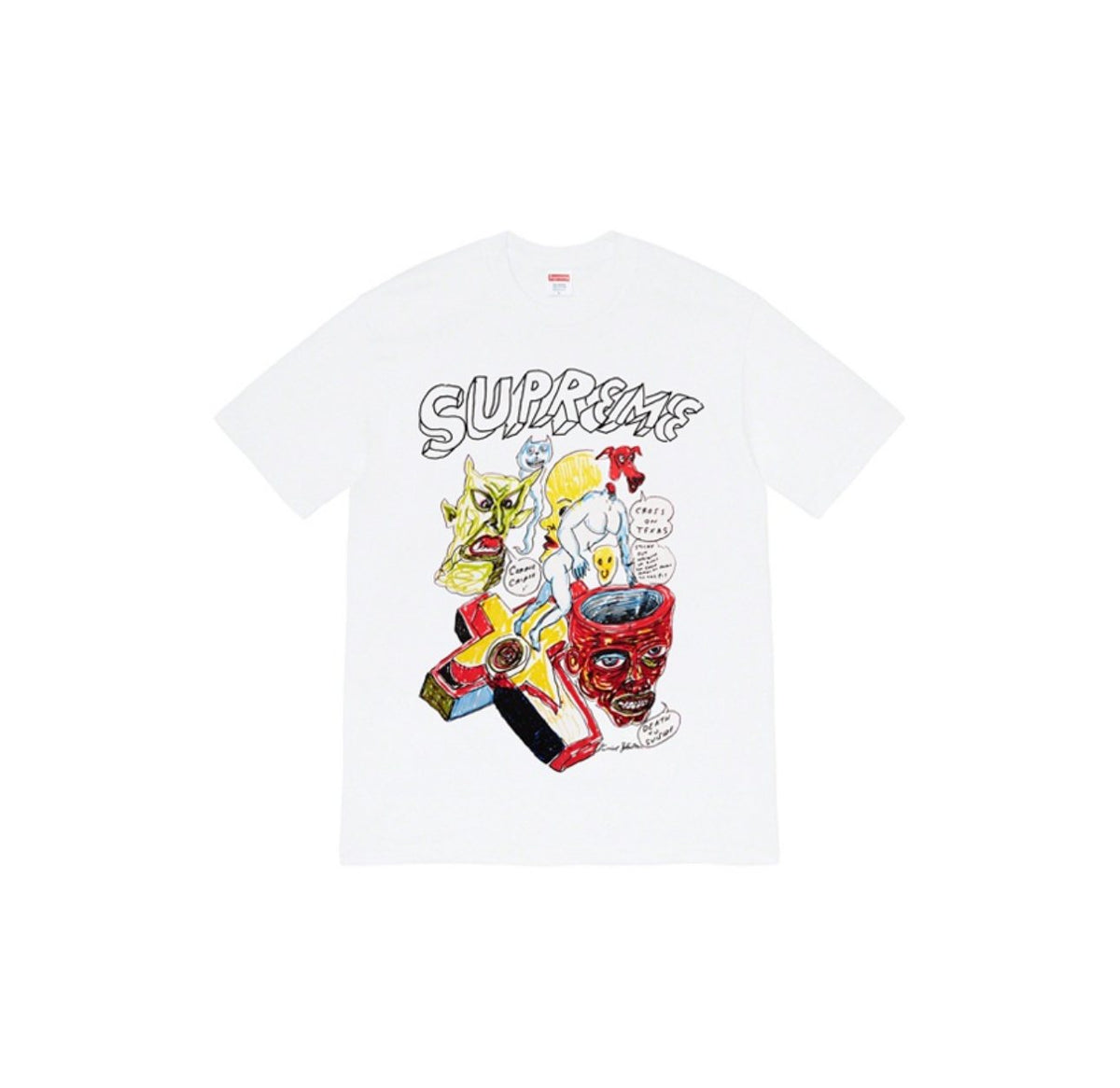 Supreme Daniel Johnston Cartoon Collage Graphic T-Shirt ¡ª front