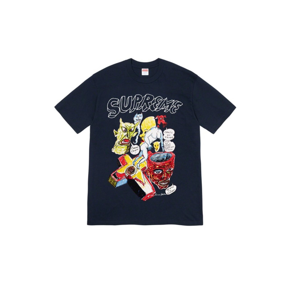 Supreme Daniel Johnston Cartoon Collage Graphic T-Shirt ¡ª front