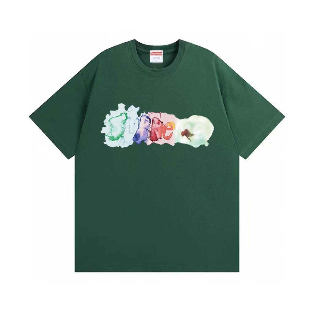Supreme Watercolor Logo Graphic T-Shirt ¡ª front