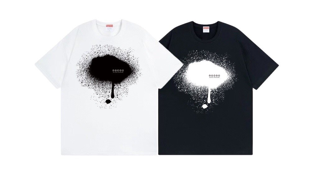 Supreme Paint-Drip Graphic T-Shirt ¡ª comparison
