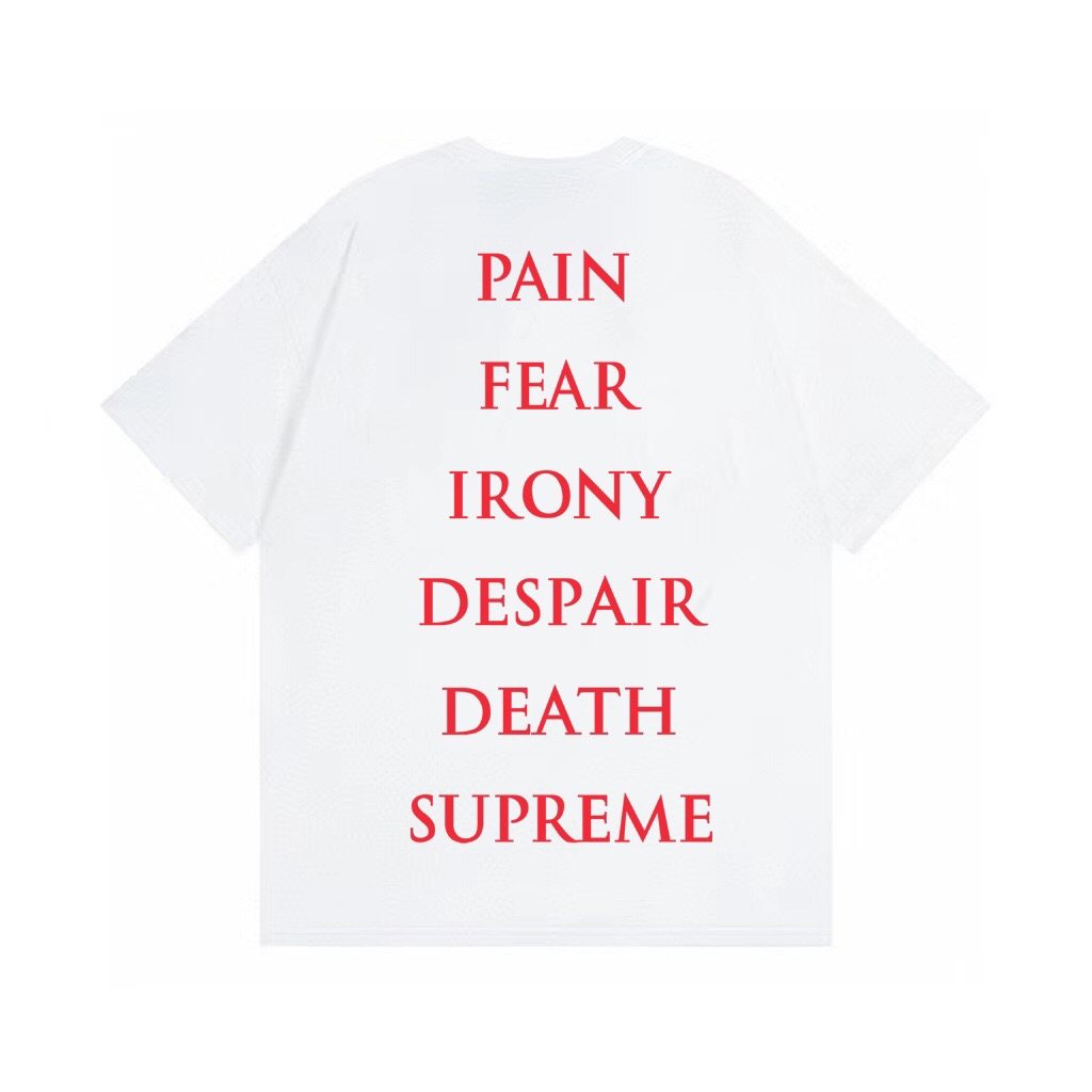 Supreme Crow Angel & Demon Graphic Short-Sleeve T-Shirt ¡ª back