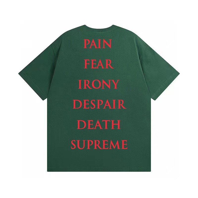 Supreme Crow Angel & Demon Graphic Short-Sleeve T-Shirt ¡ª back
