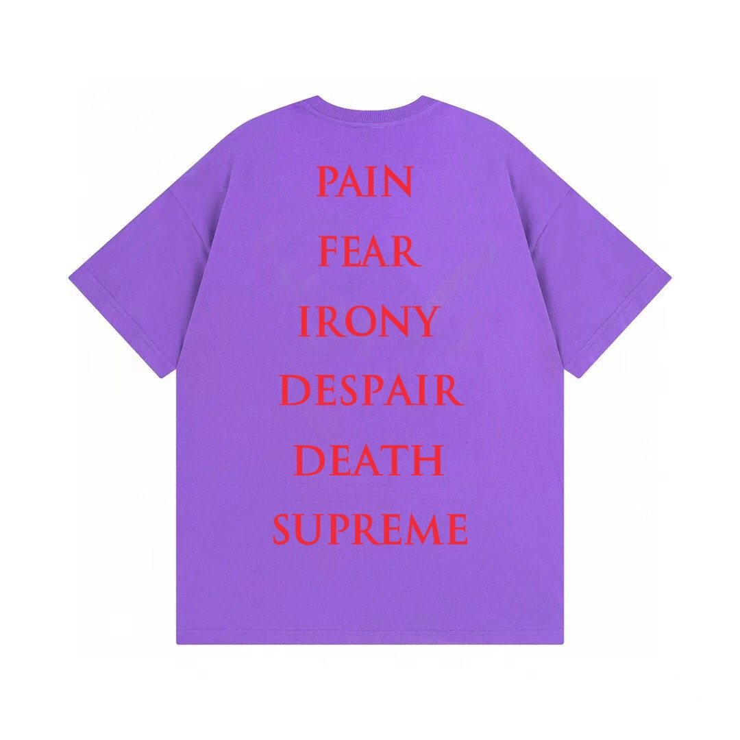 Supreme Crow Angel & Demon Graphic Short-Sleeve T-Shirt ¡ª back