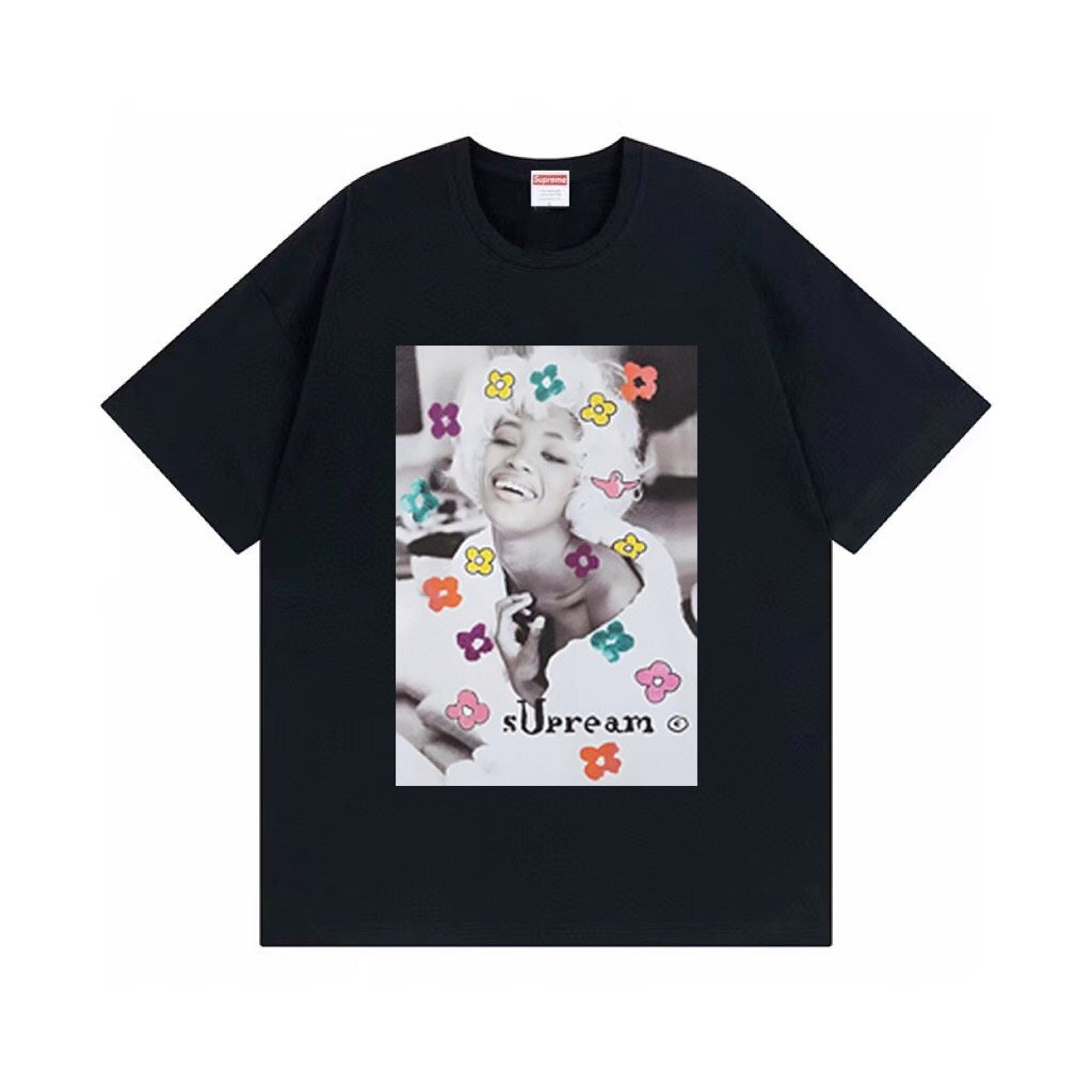 Supreme Naomi Portrait Floral Graphic T-Shirt ¡ª front