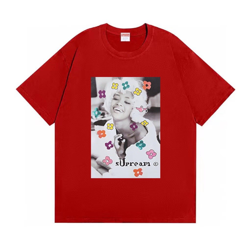 Supreme Naomi Portrait Floral Graphic T-Shirt ¡ª front
