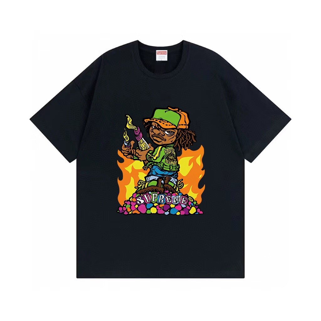 Supreme Molotov Kid Flame Graphic T-Shirt ¡ª hero