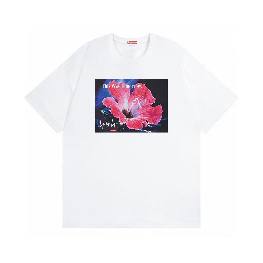 Supreme Hibiscus Graphic Short-Sleeve T-Shirt ¡ª front