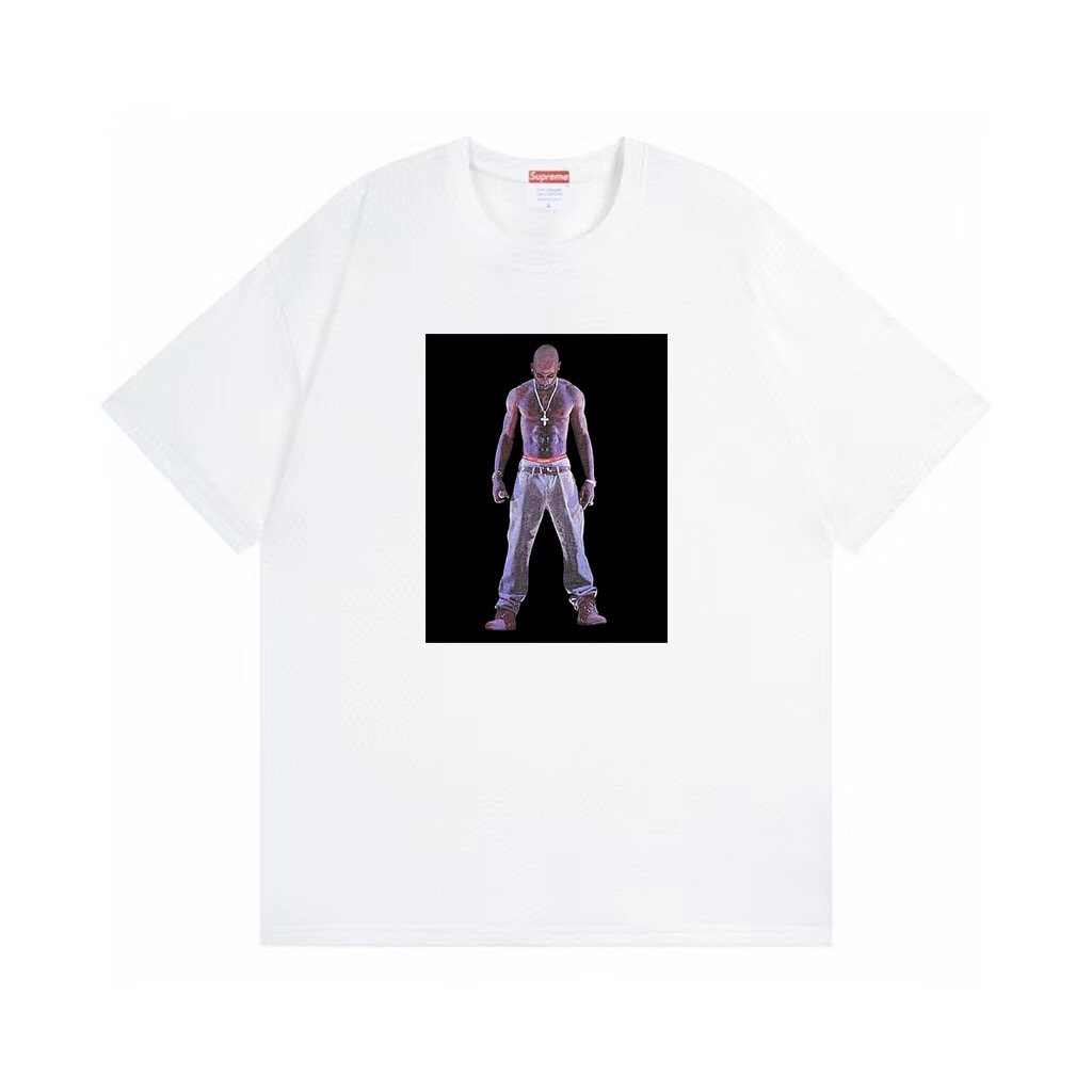 Supreme Tupac Hologram Graphic Short-Sleeve T-Shirt ¡ª front