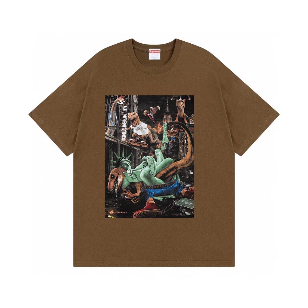 Supreme T-Rex Statue Graphic Short-Sleeve T-Shirt ¡ª front
