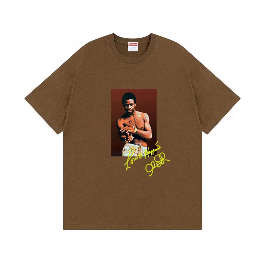 Supreme Al Green Portrait Graphic Short-Sleeve T-Shirt ¡ª front