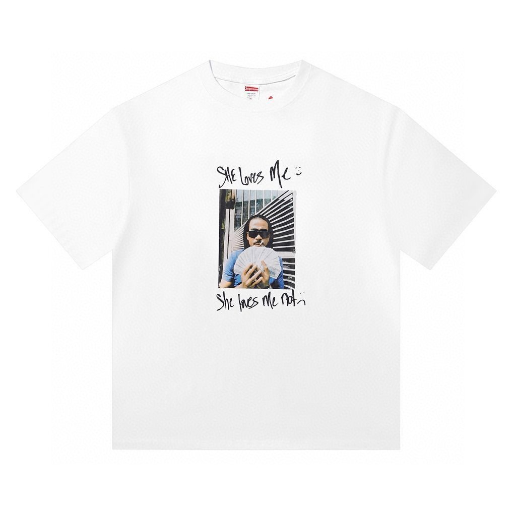 Supreme She Loves Me Graphic Short-Sleeve T-Shirt ¡ª front