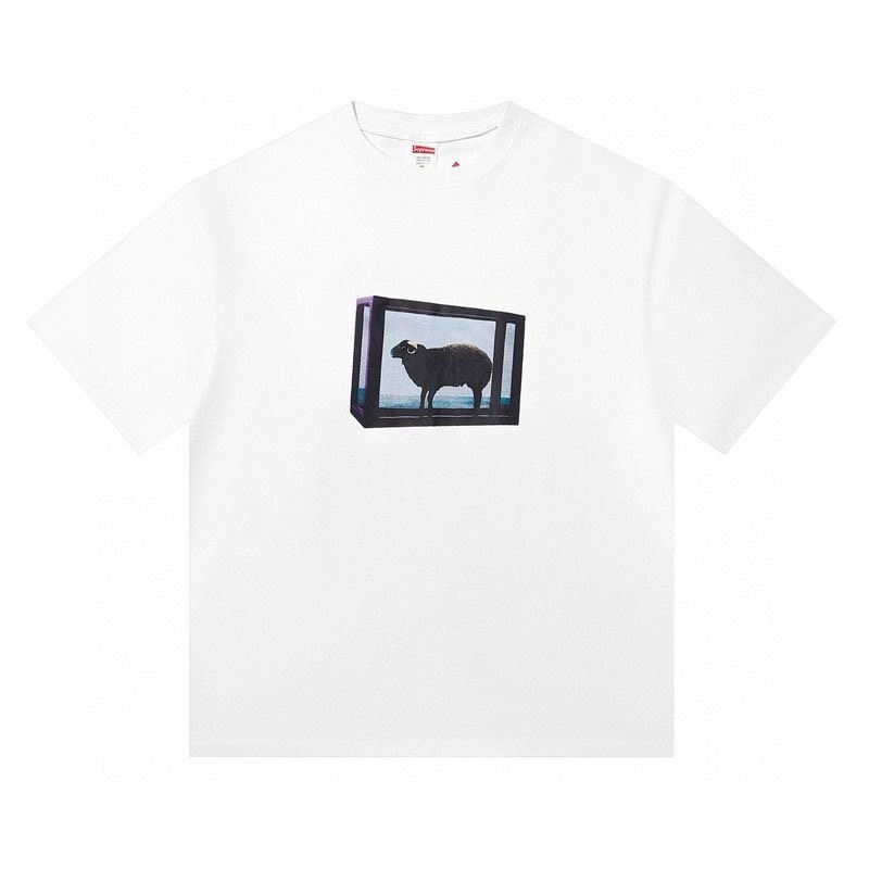 Supreme Sheep Graphic Short-Sleeve T-Shirt ¡ª front