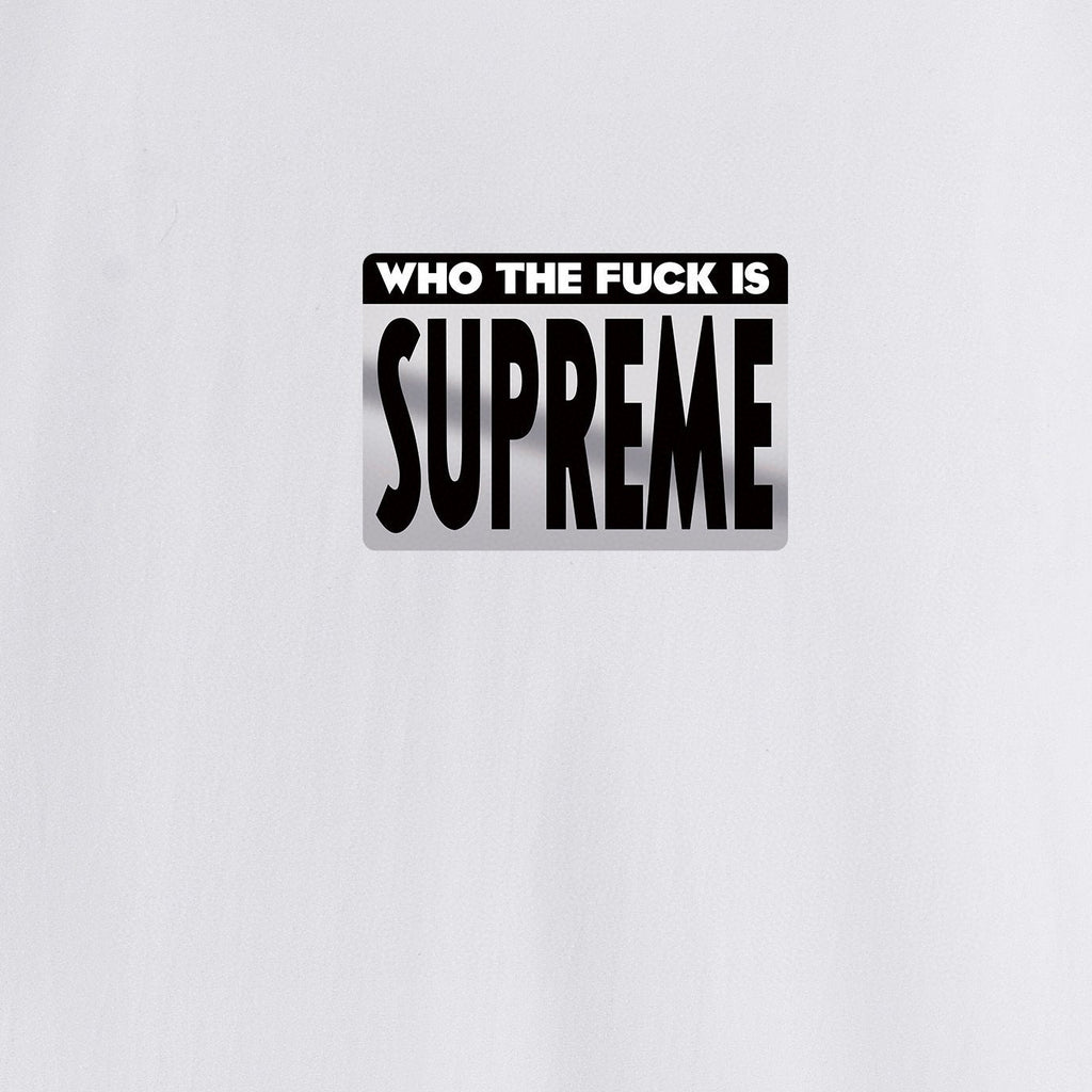 Supreme Who The Fuck Box Logo Graphic T-Shirt ¡ª fabric_closeup