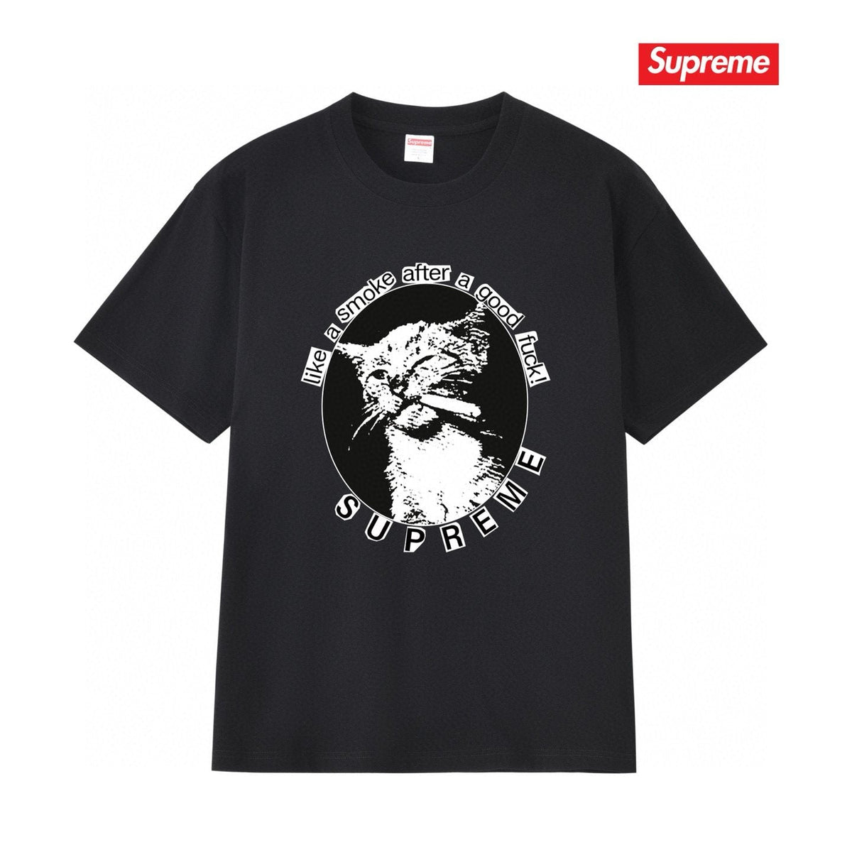 Supreme Cat Smoke Graphic T-Shirt ¡ª hero