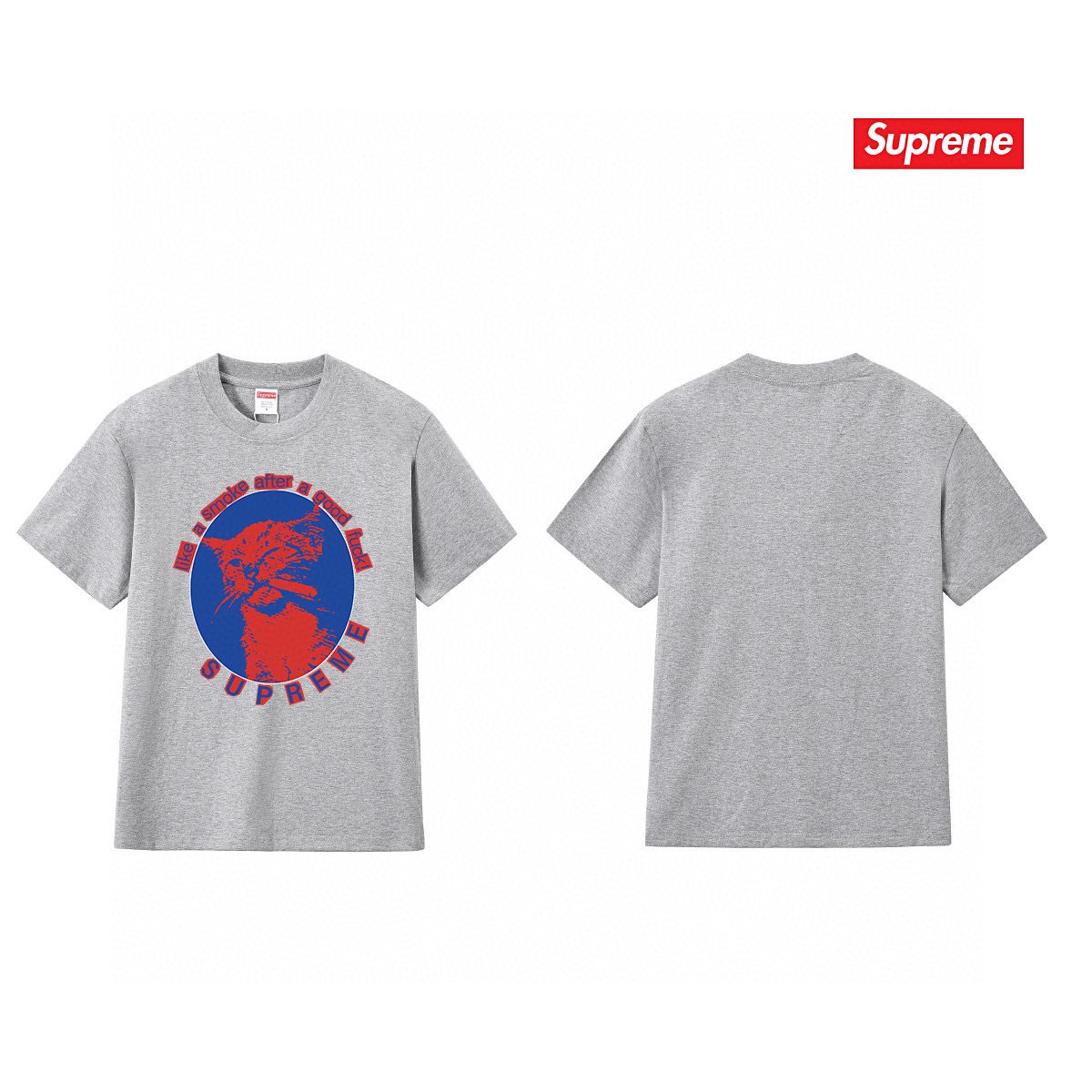 Supreme Cat Smoke Graphic T-Shirt ¡ª back
