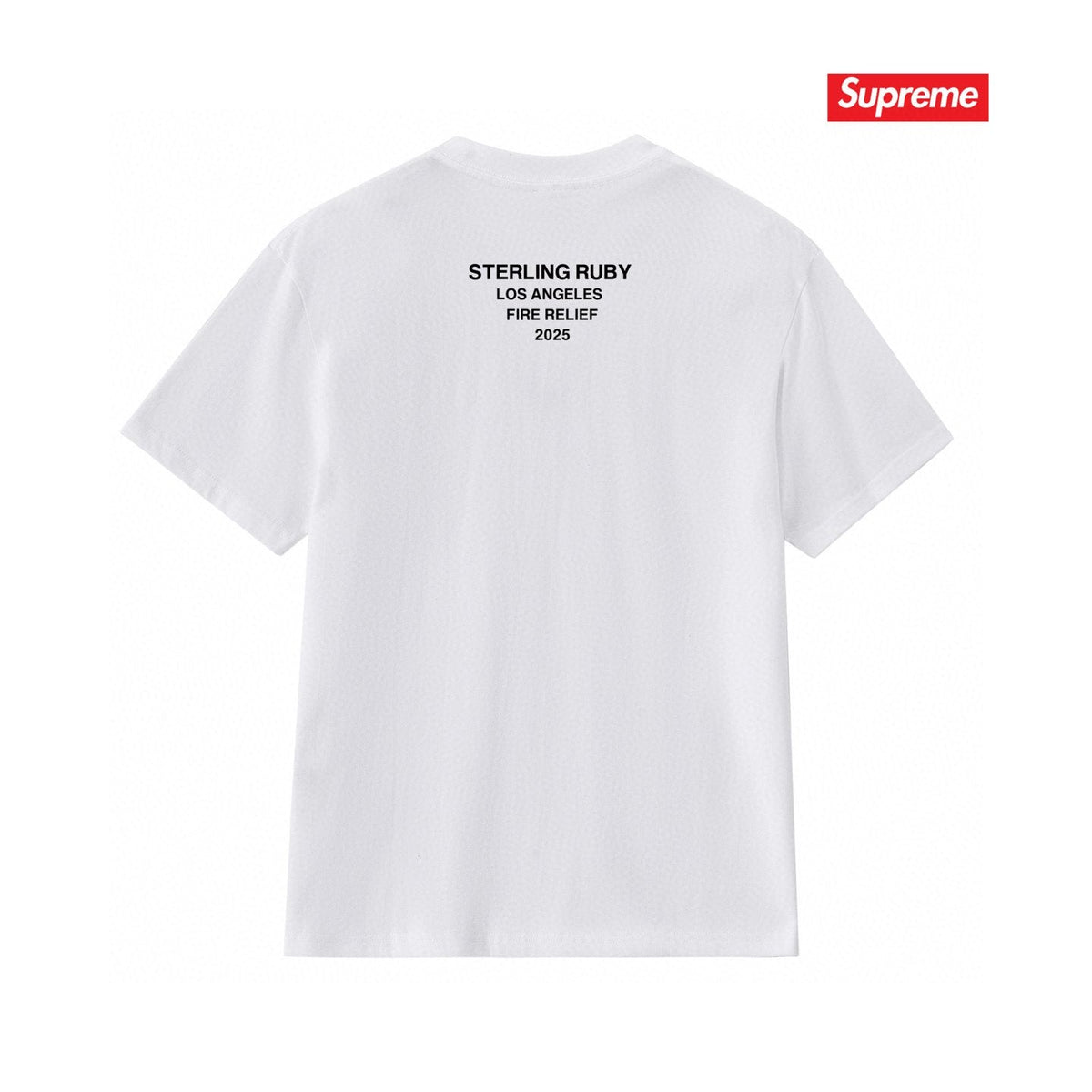 Supreme Los Angeles Wildfire Relief Box Graphic T-Shirt ¡ª back