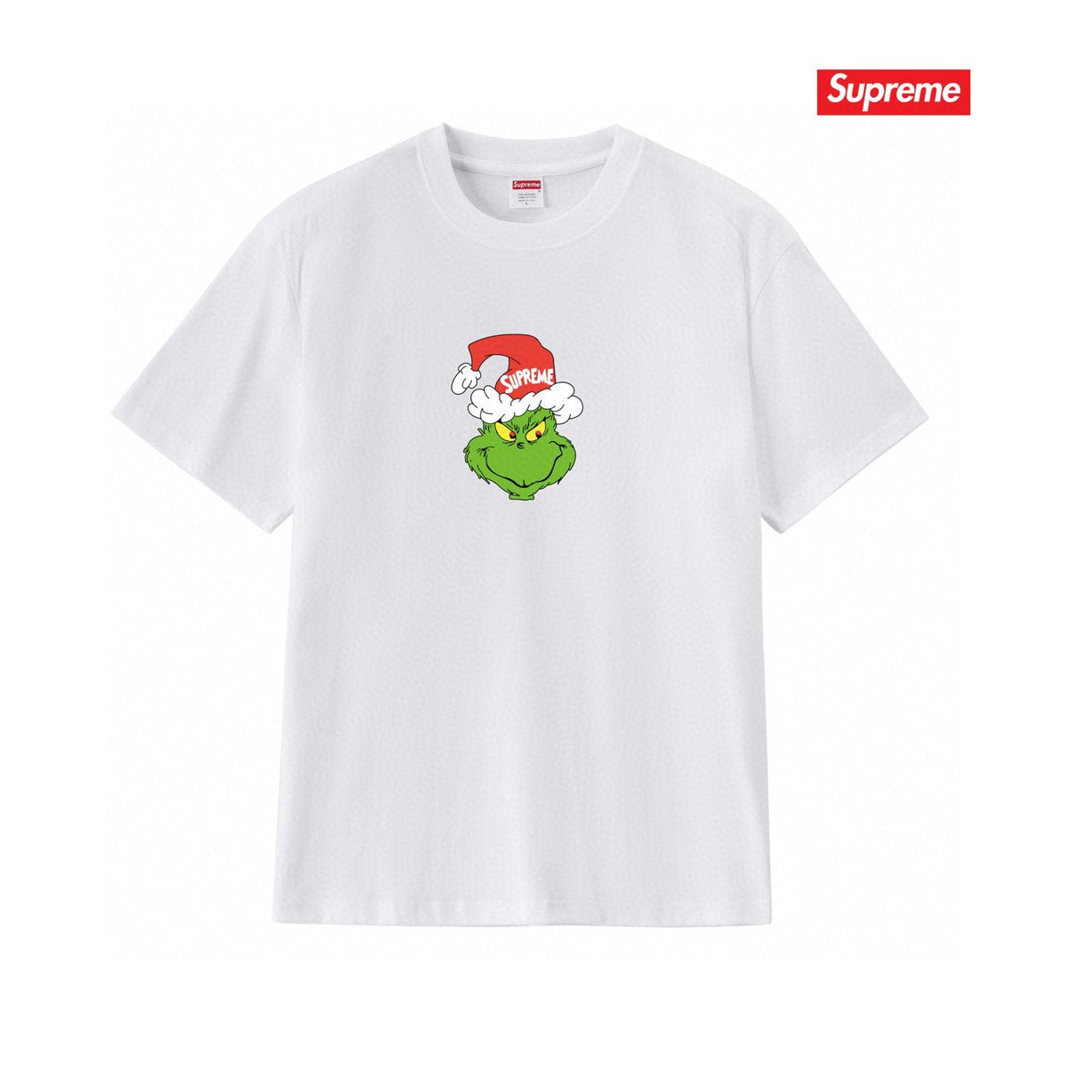 Supreme Grinch Santa Graphic T-Shirt ¡ª front
