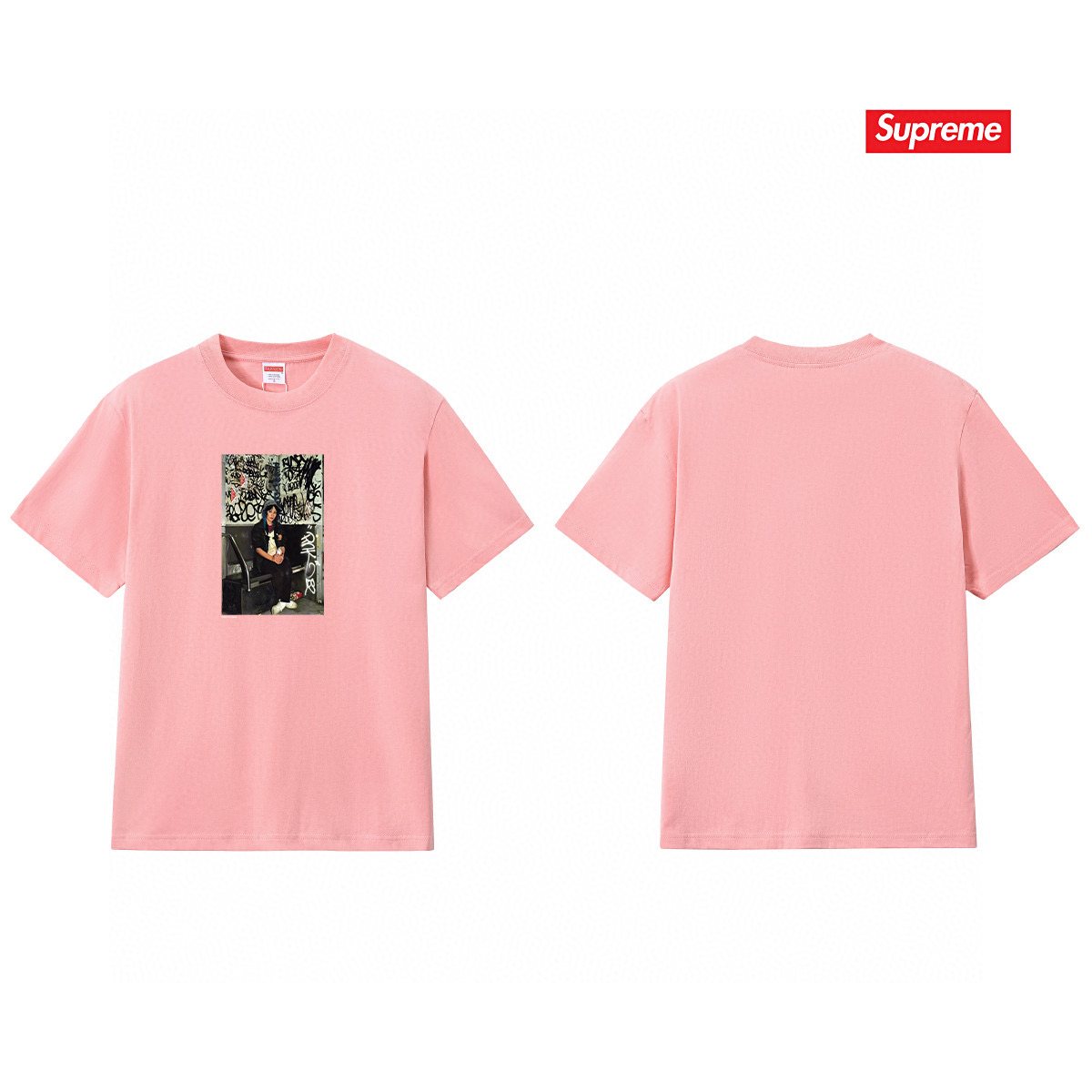 Supreme Pink Lady Graphic T-Shirt ¡ª front
