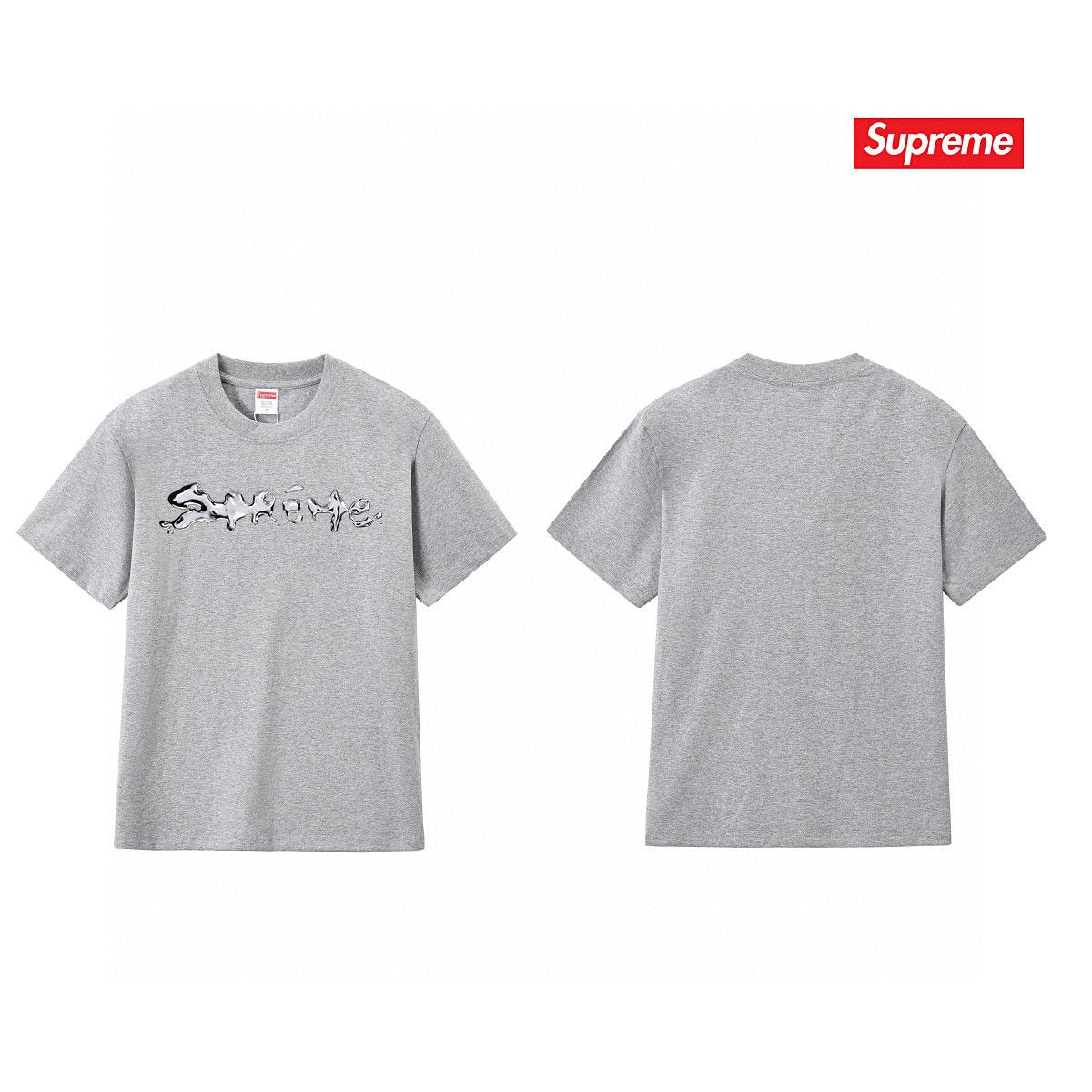 Supreme Chrome Wordmark Short-Sleeve T-Shirt ¡ª front