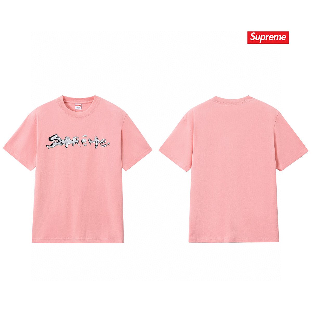 Supreme Chrome Wordmark Short-Sleeve T-Shirt ¡ª front