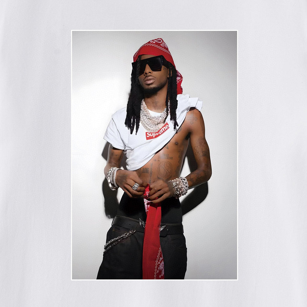 Supreme Playbi Caarti Portrait Graphic T-Shirt ¡ª detail