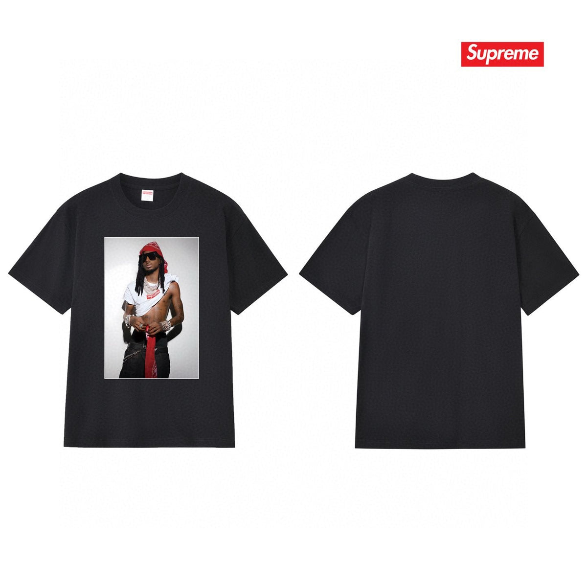 Supreme Playbi Caarti Portrait Graphic T-Shirt ¡ª back