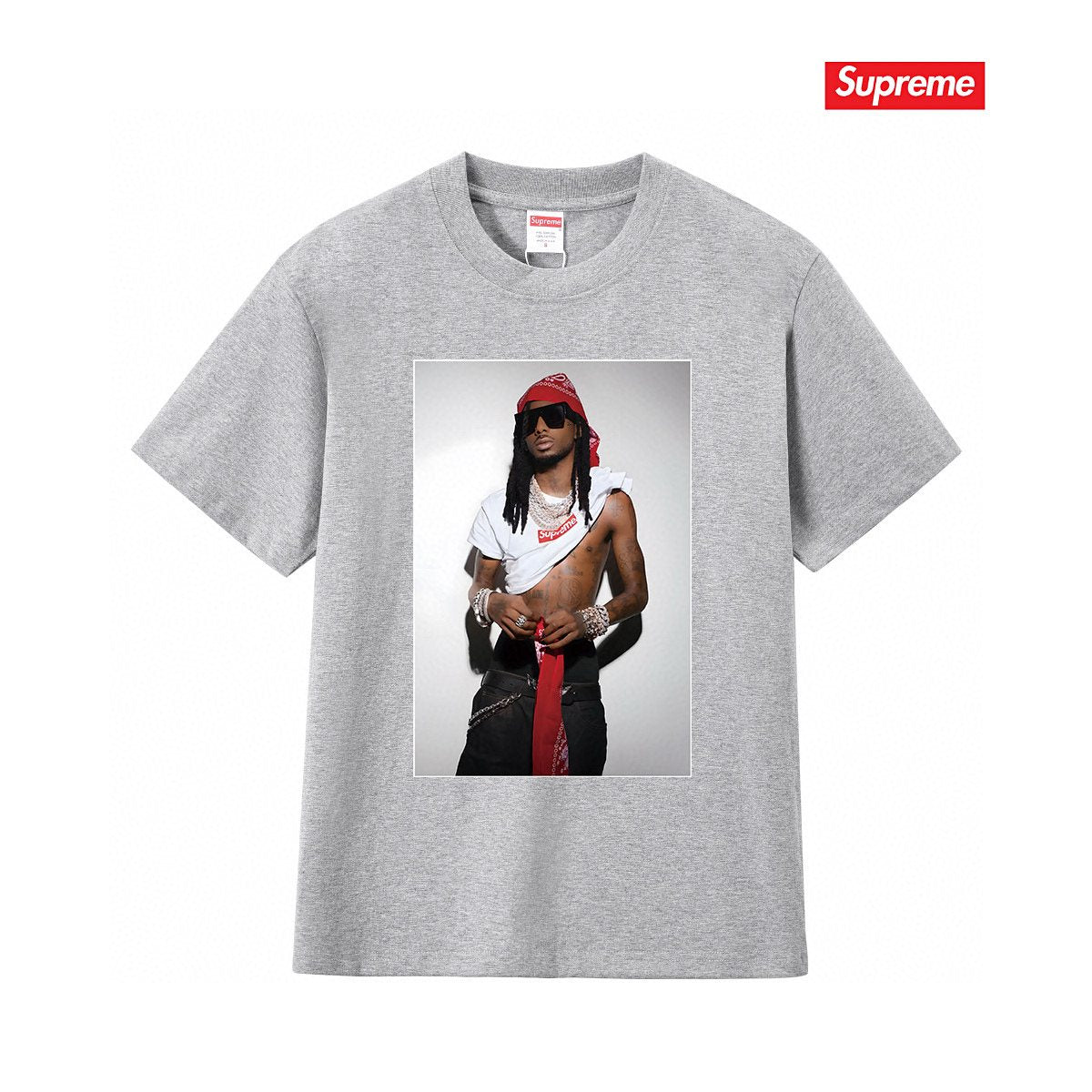 Supreme Playbi Caarti Portrait Graphic T-Shirt ¡ª front