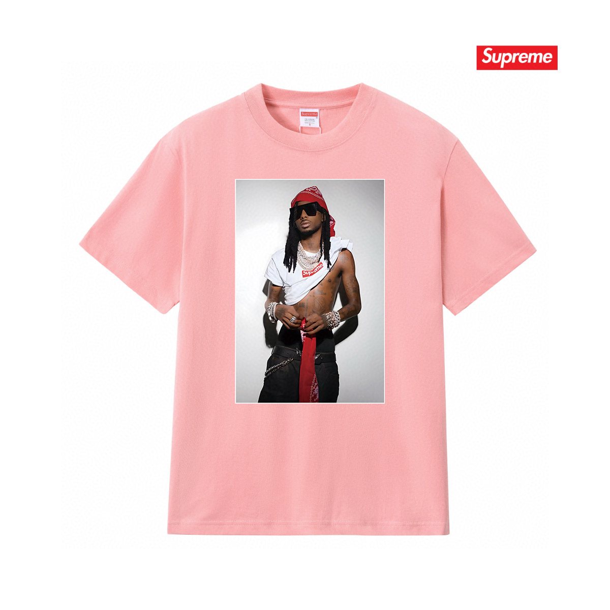 Supreme Playbi Caarti Portrait Graphic T-Shirt ¡ª front