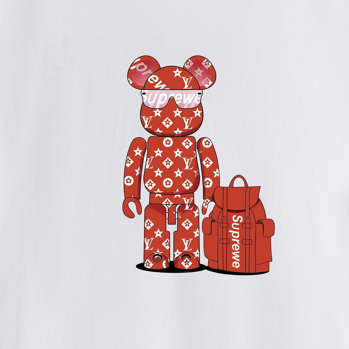 Supreme Bear-and-Bag Graphic Short-Sleeve T-Shirt ¡ª fabric_closeup